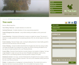 DCtreecare Tamworth Staffordshire website