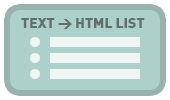 free online text to html list tool
